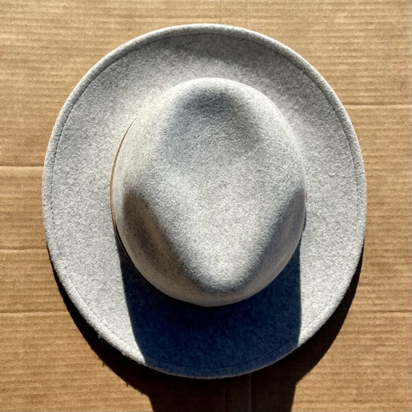 Will+Bear Gray Australian Felted Wool Fedora Hat Size Medium Unisex *Like New* - Picture 3 of 12